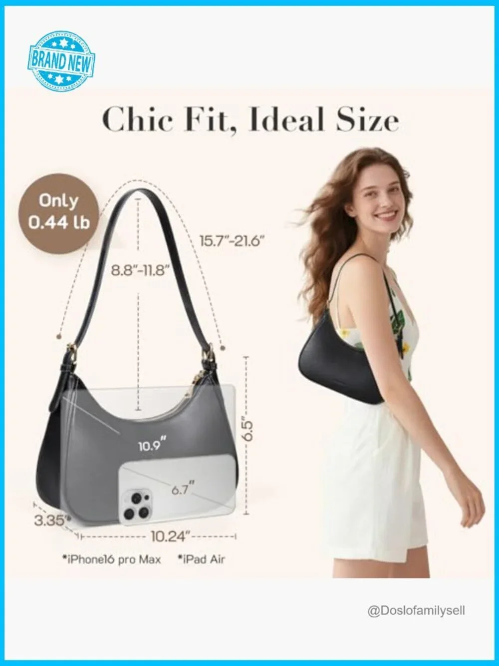 Vegan Leather Hobo Shoulder Bag Small Crossbody Purse Underarm Clutch with